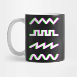 Glitch Synthesizer Audio Waveforms Mug